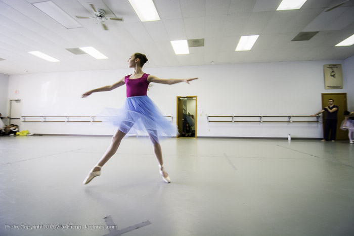 Photo by Mike Strong (kcdance.com) - Molly Cook in studio - rehearsing her Snow Queen role