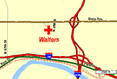 Local map of how to get to Walter's