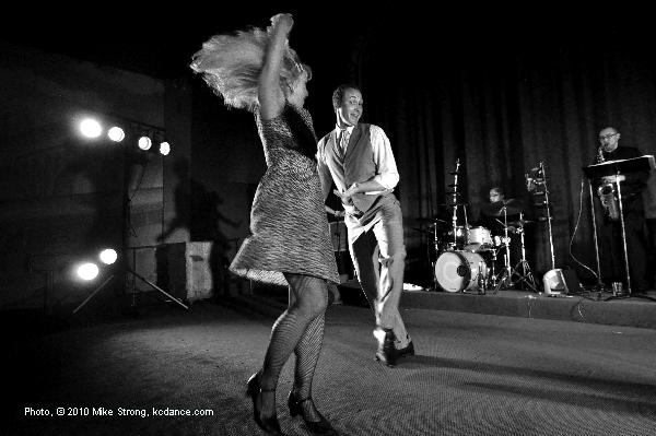 Nicole Stephens and Josh Swing it. - photo by Mike Strong kcdance.com - photo by Mike Strong kcdance.com
