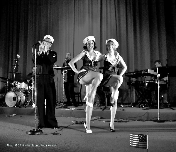 Dave Stephens (on harmonica), Kat Kimmitz and Marissa Mackay - photo by Mike Strong kcdance.com