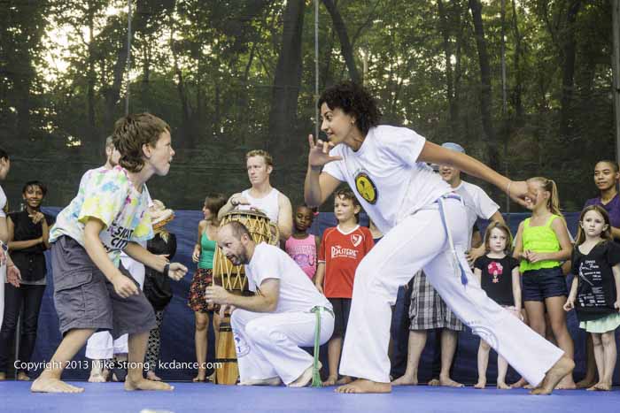 class in capoeira at Dance in the Park 2013