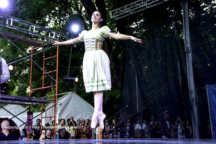 KCB II - Meagan Swisher in Peasant pas de deux at Dance in the Park 2013