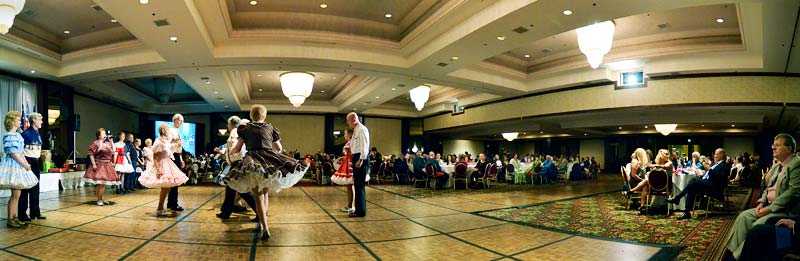 Missouri State Dance, Lynn Nelson, Caller - Square Dancers performing after dinner