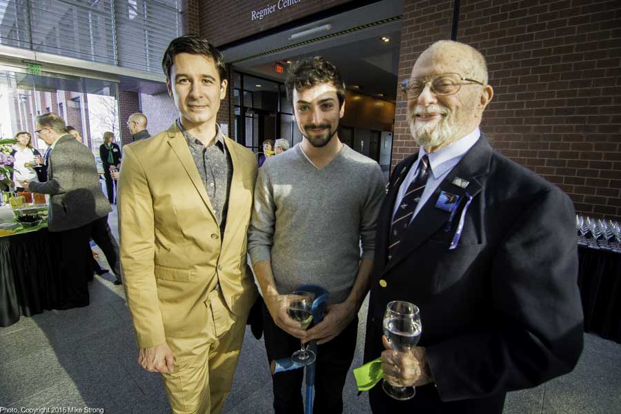 Jonah Bokaer, James McGinn, George Langworthy at the reception before the performance