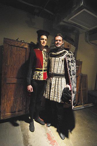 Will Smith (as a guard) with Kansas City Ballet dancer Paris Wilcox (as Lord Capulet)  for the spring 2008 Kansas City production of Romeo and Juliet (Choreography Ib Anderson, Music Sergei Prokofiev)