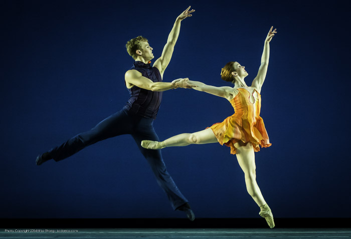 Travis Guerin and Laura Hunt in Concertino by Amy Seiwert for KC Ballet