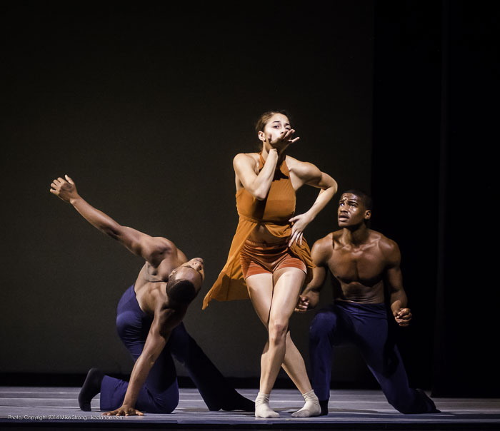 Maleek Washington, Alessandra Perdichizzi and Kevin Tate in Heart Thieves by Robert Moses for Wylliams-Henry Contemporary Dance Co.