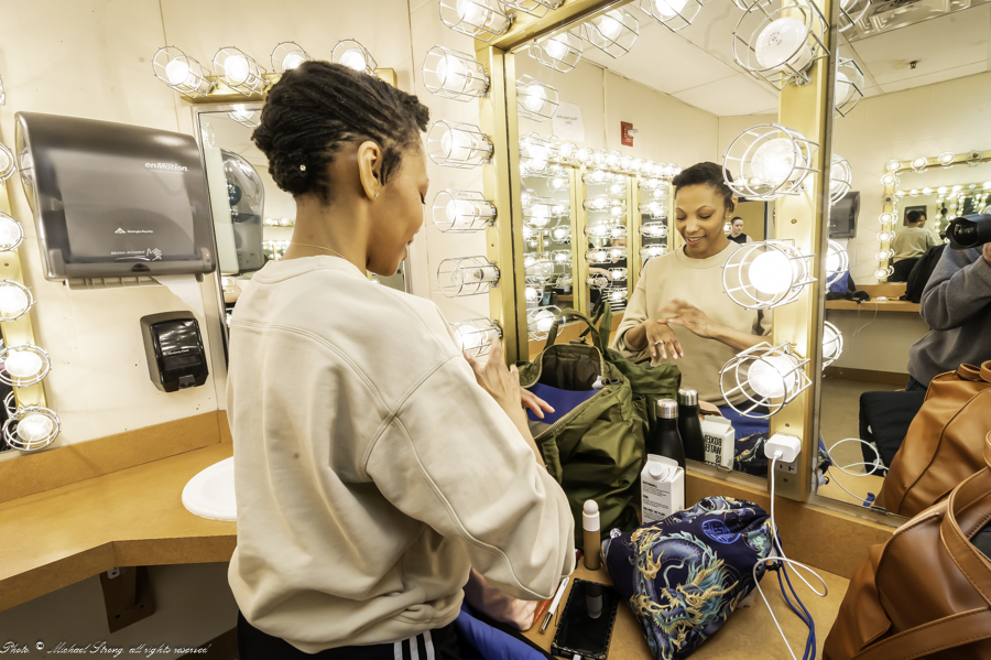 Before the show, dancer and Ailey Master Teacher Latra Wilson - Photo by Mike Strong