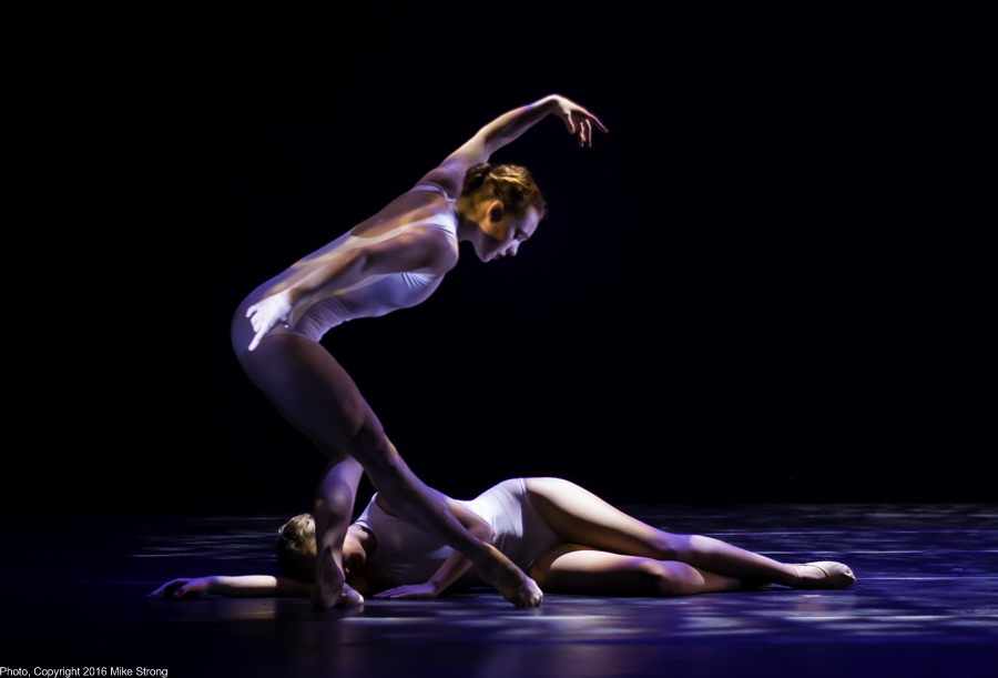 Sarah Frangenberg (standing) and Hannah Wagner in "To Each Her Own" by Paula Weber